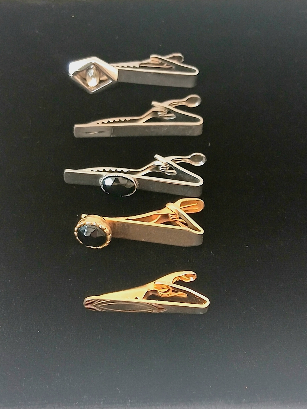 Vtg Lot Of 5 Different Tie Pins